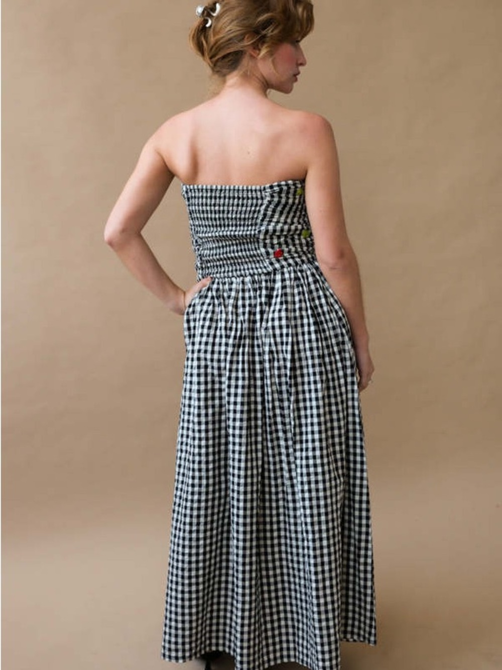 TACH | Betsy Strapless Gingham Dress - Picture 10 of 10